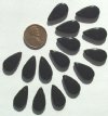 15 20x11mm Black Flat Drops